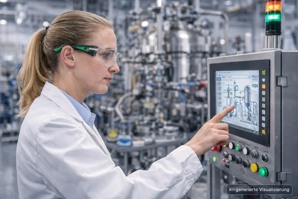 Automatisierung und Robotik in der Chemieindustrie mit RoWiA aus Niedersachsen - KI KI-generiertes Bild